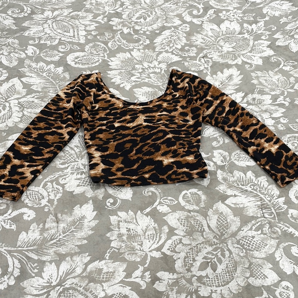 GINGY COCOA CHEETAH PRINT CROP TOP🤎🤎